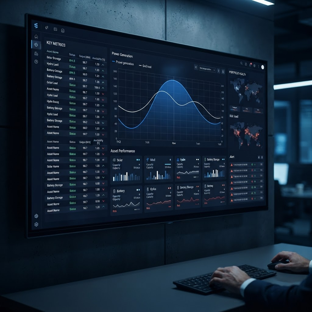 Executive energy market report with charts and operating signals